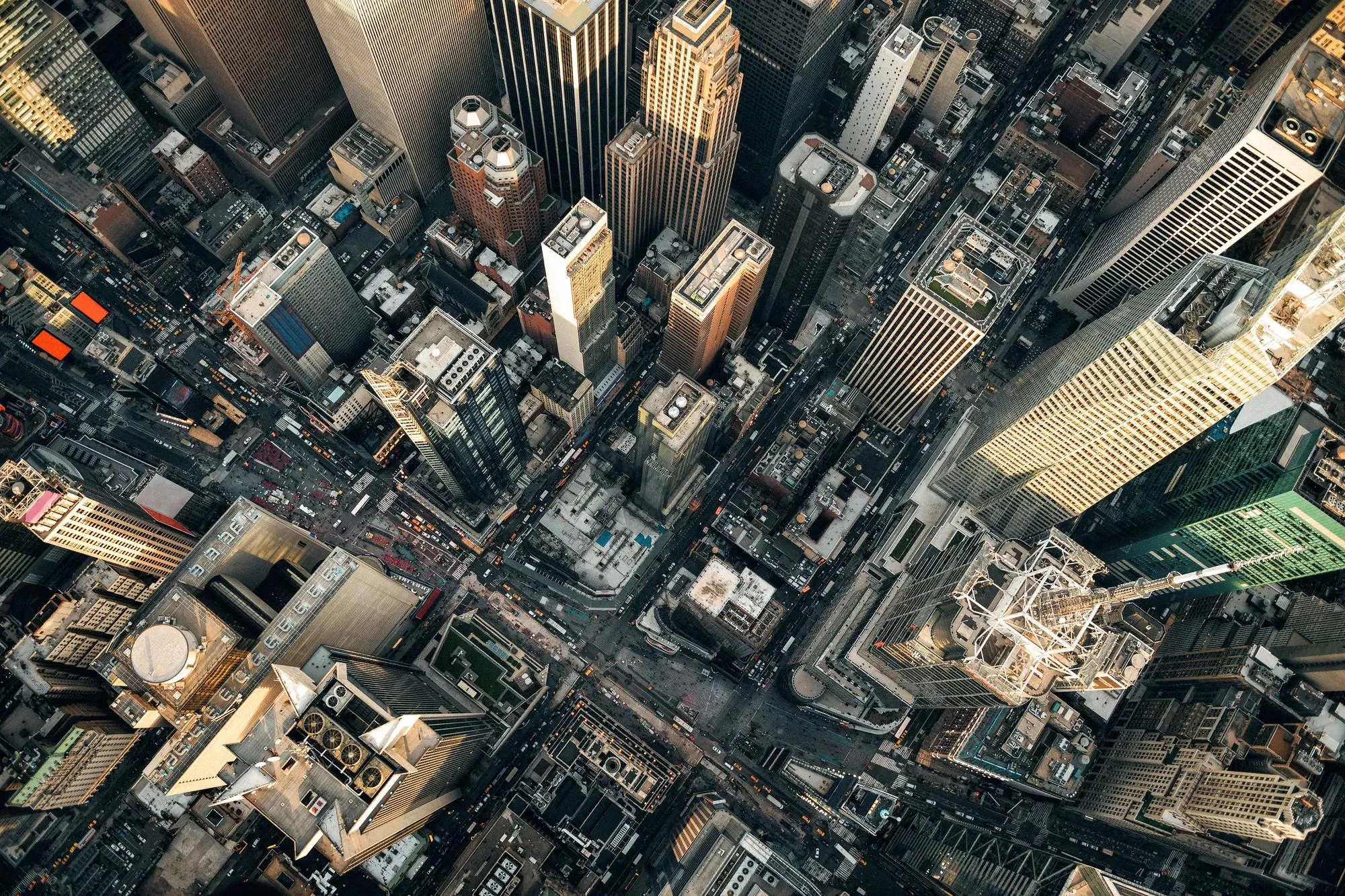 Aerial view of a city